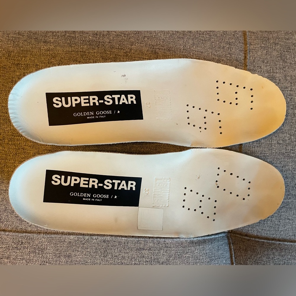 Golden Goose SUPER STAR White and Brown Sneakers - Picture 6 of 15